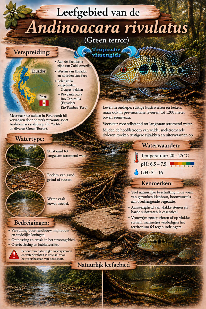 Leefgebied van de Andinoacara rivulatus.