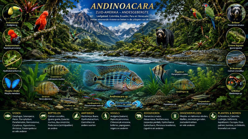 Leefgebied van de Andinoacara soorten.