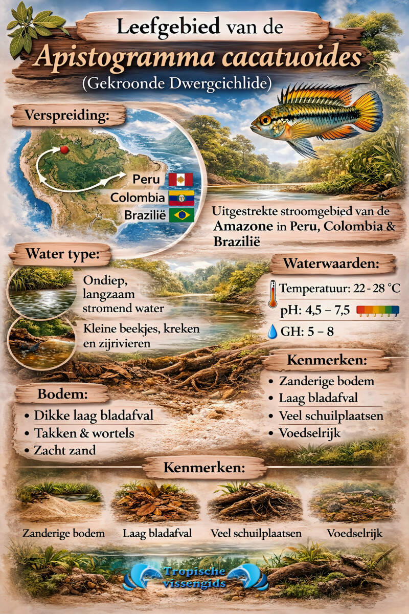 Leefgebied van de Apistogramma cacatuoides.