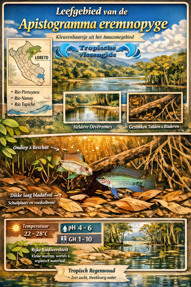 Leefgebied van de Apistogramma eremnopyge.