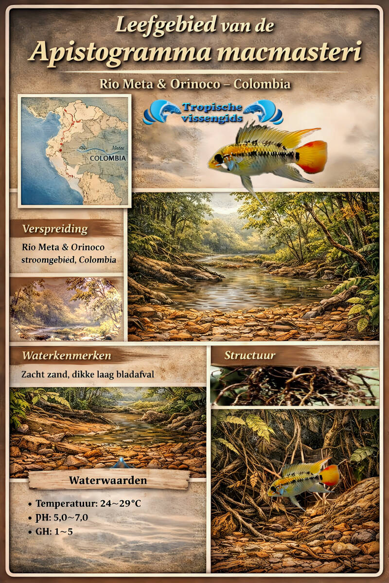 Leefgebied van de Apistogramma macmasteri.