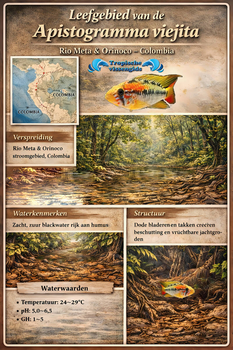 Leefgebied van de Apistogramma viejita.
