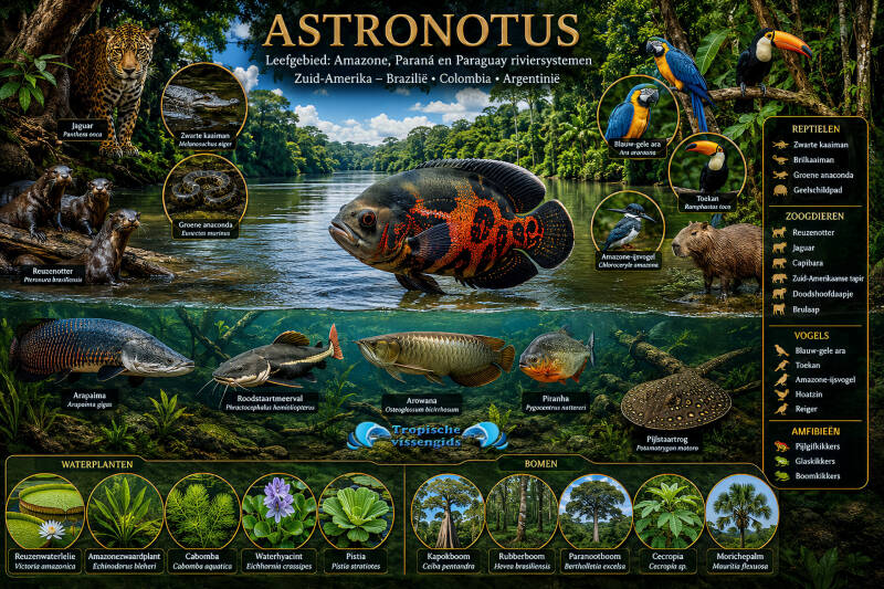 Leefgebied van de Astronotus soorten.