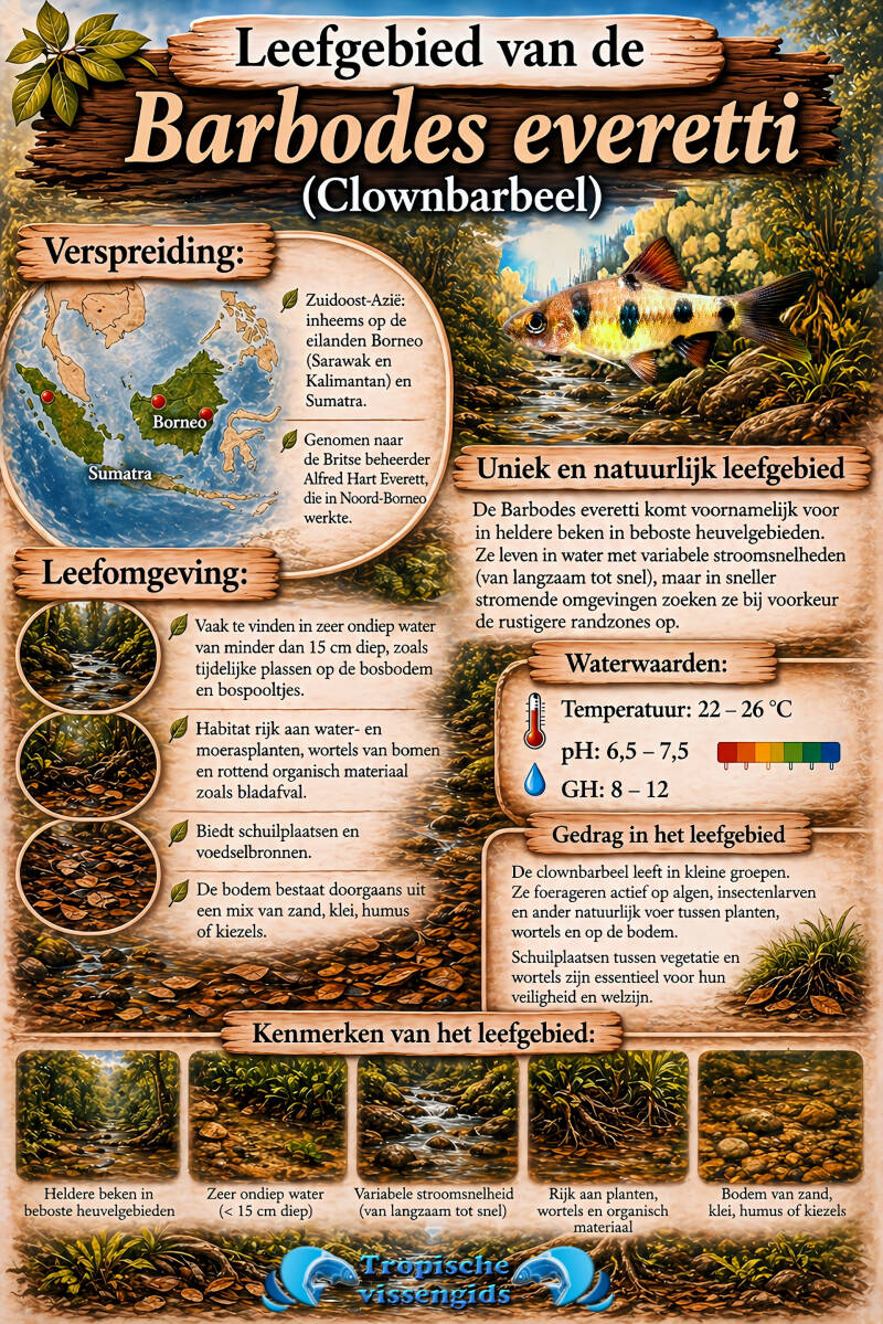 Leefomgeving van de Barbodes everetti.