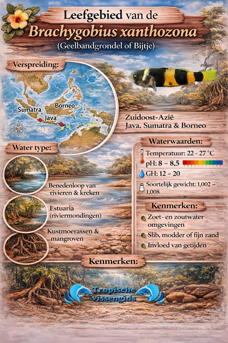 Leefomgeving van de Brachygobius xanthozona.
