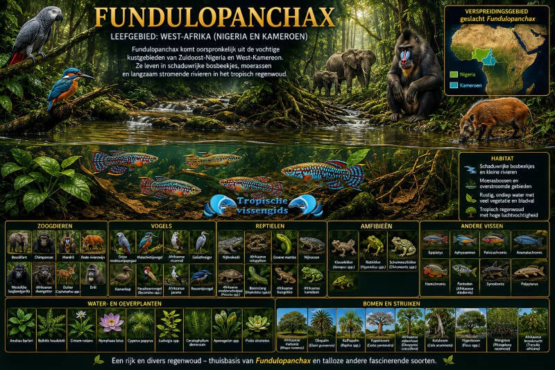 Leefgebied van de Fundulopanchax soorten.