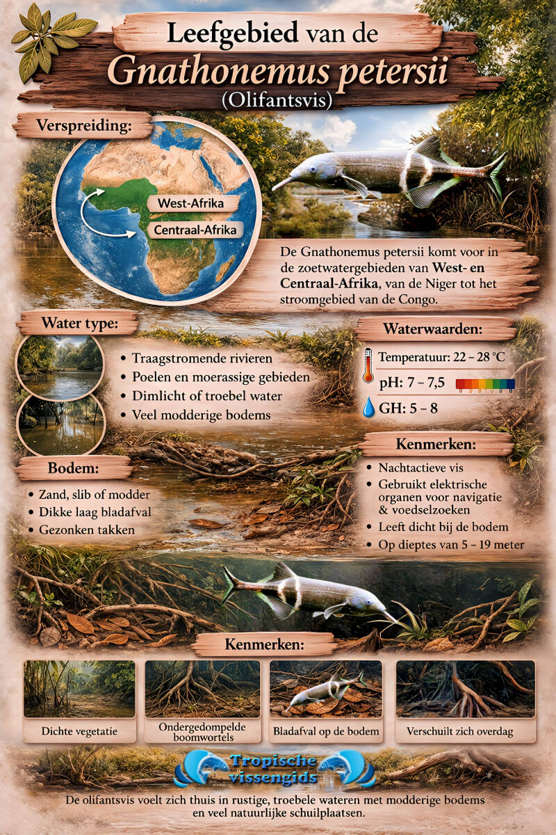 Leefomgeving van de Gnathonemus petersii.