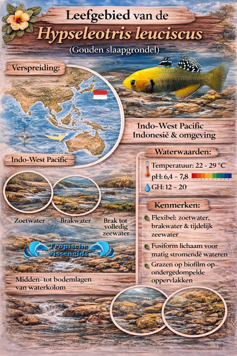 Leefomgeving van de Hypseleotris leuciscus.