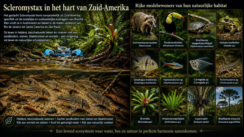 Leefgebied van de Scleromystax soorten.
