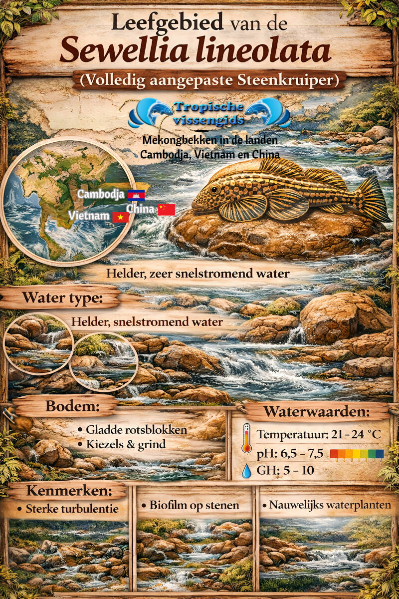 Leefomgeving van de Sewellia lineolata.