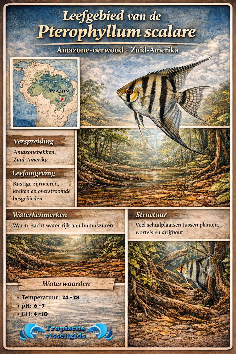 Leefgebied van de Pterophyllum scalare.