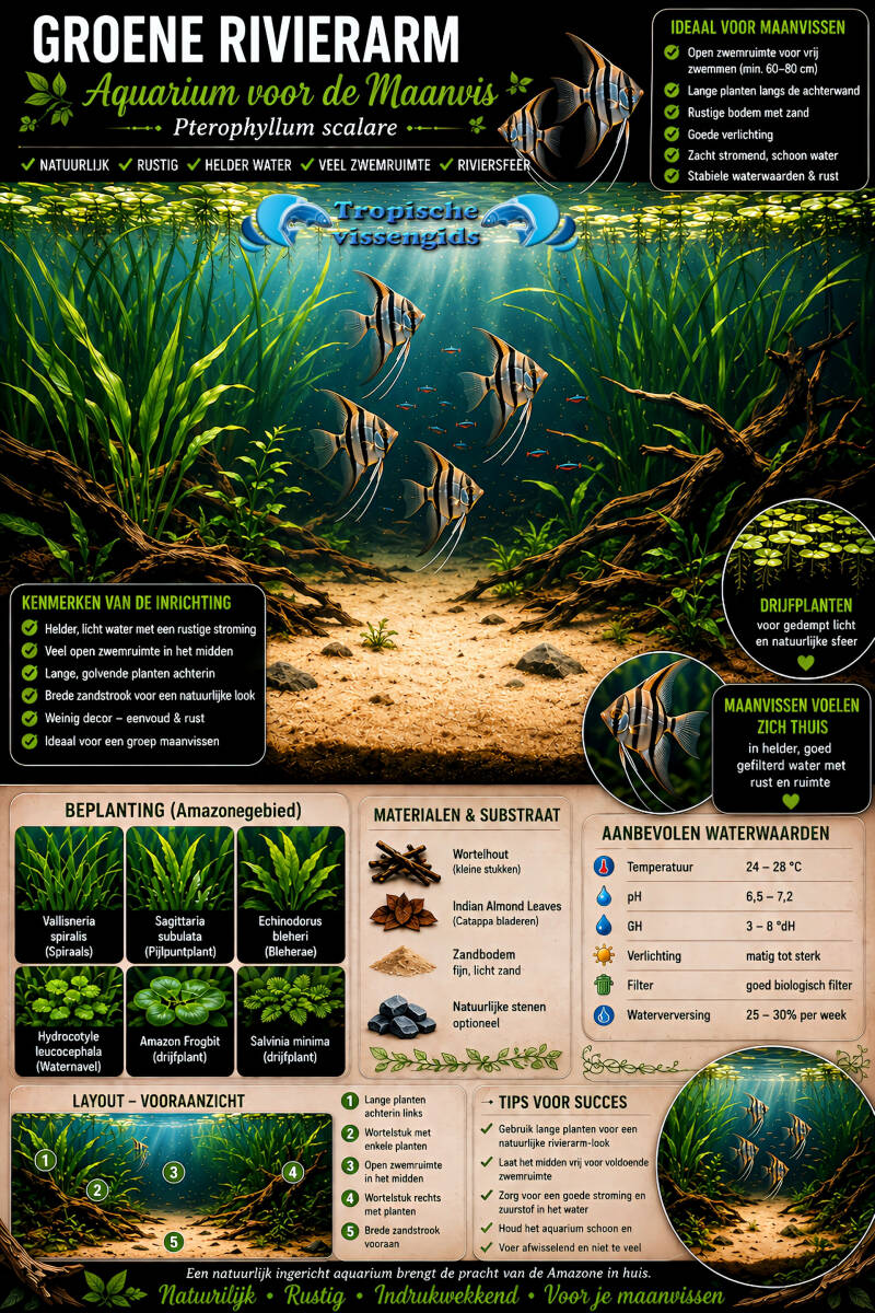 Voorbeeld van een Maanvis-aquarium.