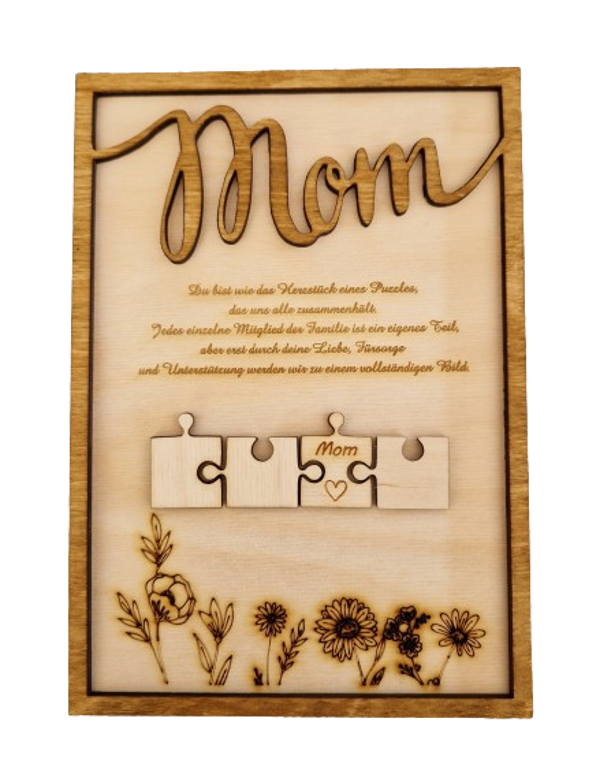 Muttertag Geschenk Puzzleschild