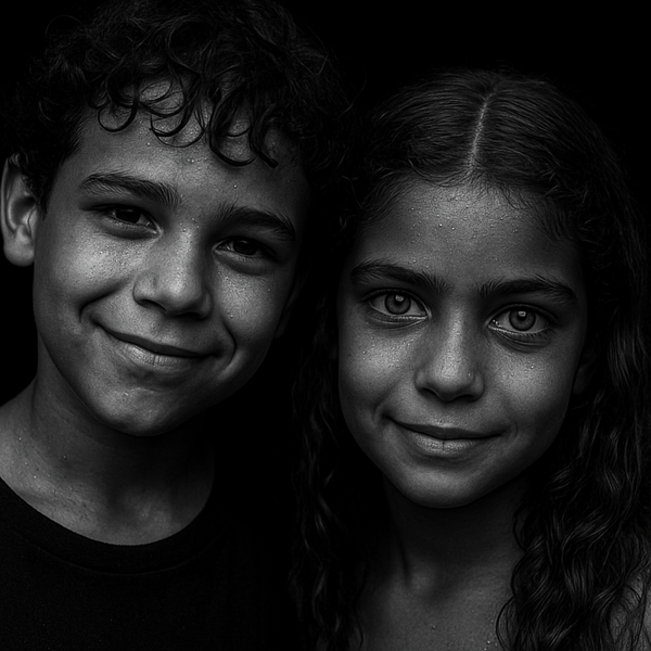 Zwart/wit duo portret