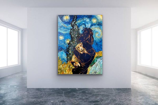 Crossing the starry night