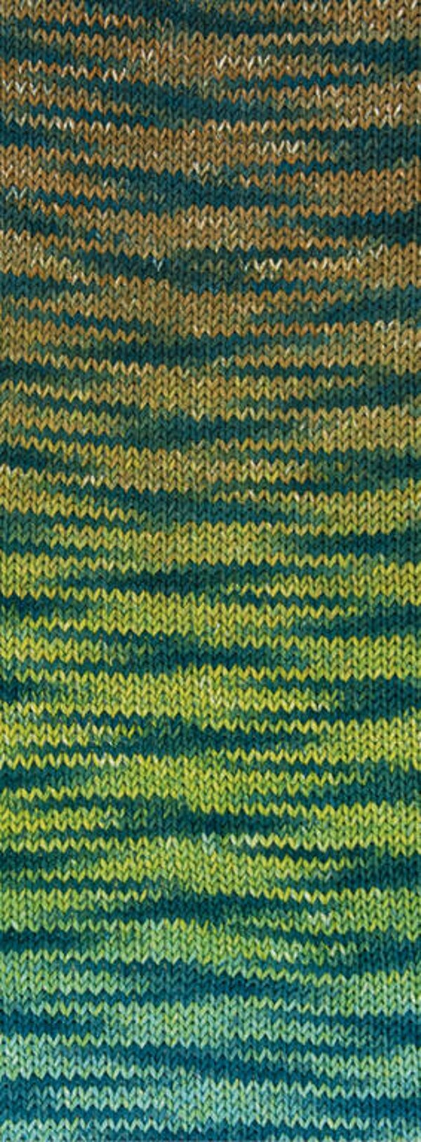 Donkere petrol/groen/camel/groenbeige/geelgroen/mintturkoois ( Gomitolo Baleno ) 225