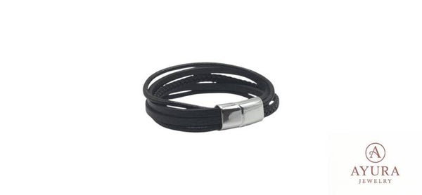 Heren armband van zwart leer – Stoer en stijlvol in één