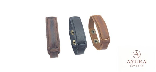 Stoere leren heren armband – Tijdloos en stijlvol - Verkrijgbaar in 3 kleuren
