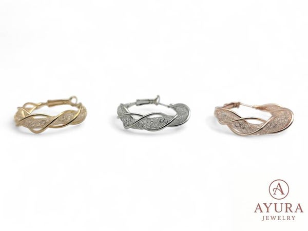 Dames oorbellen RVS met zirkonia 'Casandra'– verkrijgbaar in goud, zilver & roségoud (3 cm)