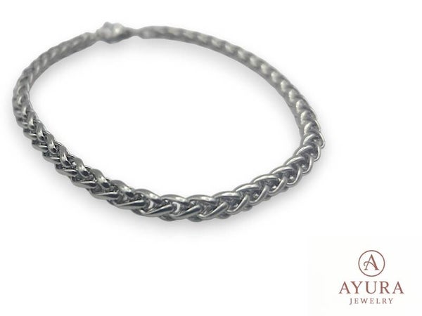 Dames armband 'Casey' – zilverkleurig RVS met subtiele dubbele schakel