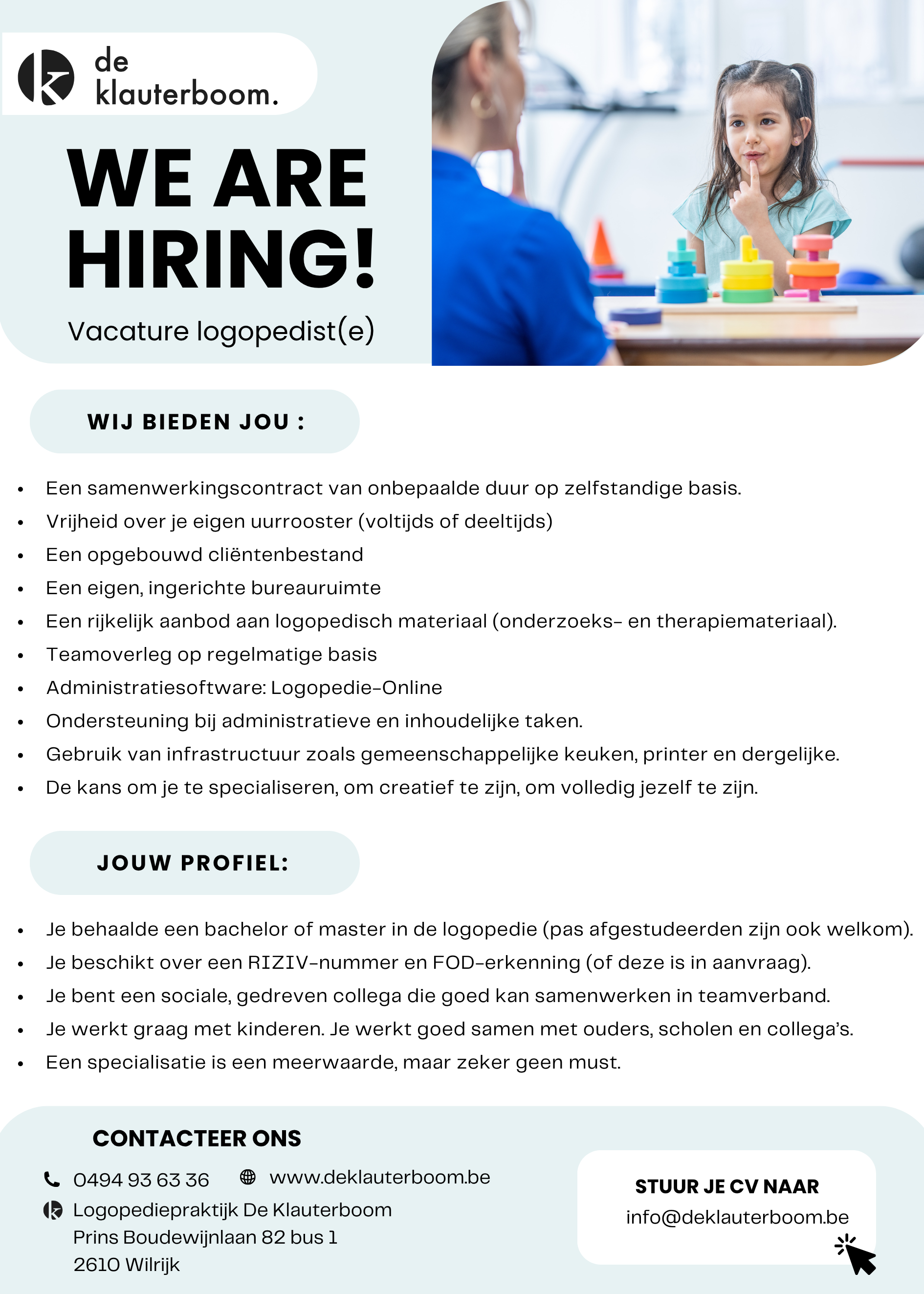vacature De Klauterboom logopedie