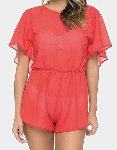 Beach Jumpsuit Red
