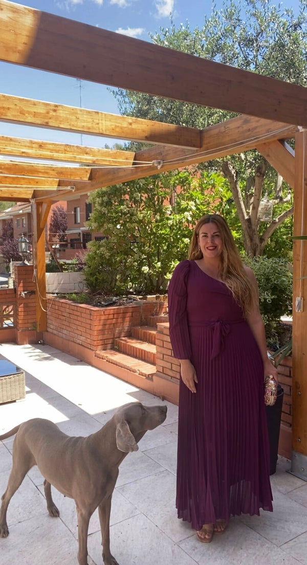 VESTIDO ASIMÉTRICO TABLAS