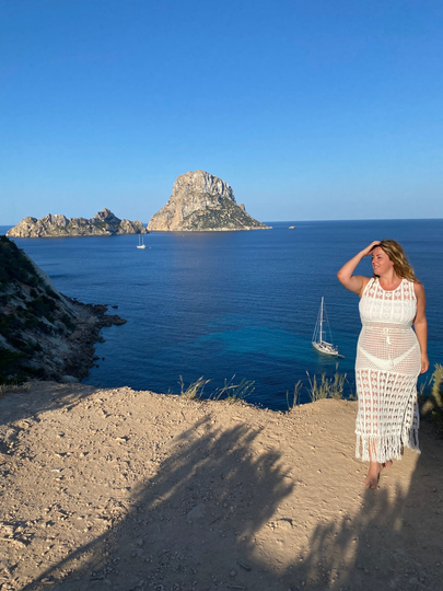 VESTIDO CROCHET FLECOS ABERTURA