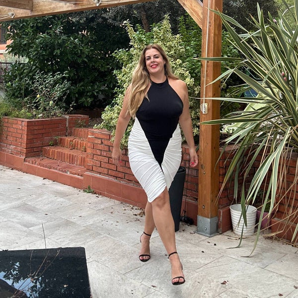 VESTIDO DIAMOND BICOLOR