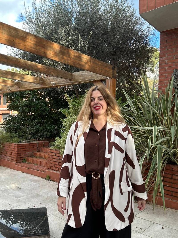 BLAZER ESTAMPADA LARGA