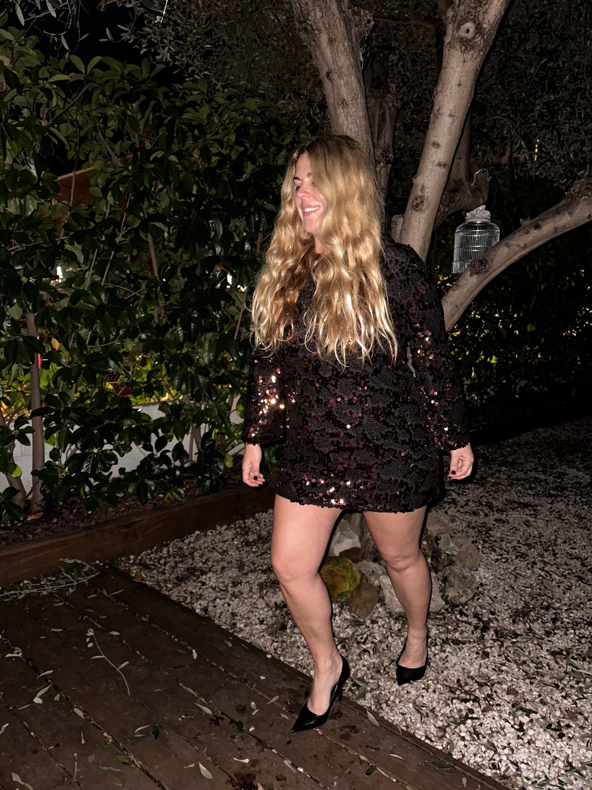 VESTIDO LENTEJUELAS LAZO