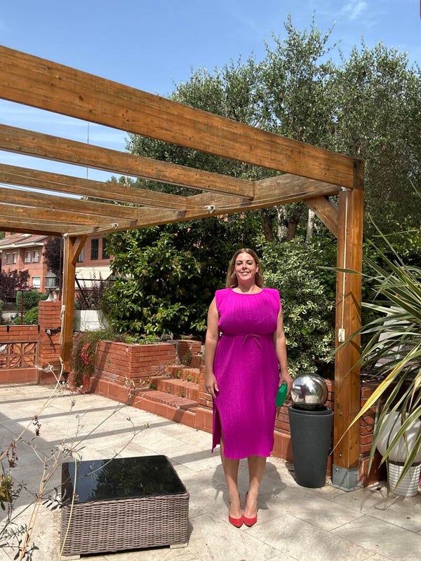 VESTIDO HOMBRERAS PLISADO