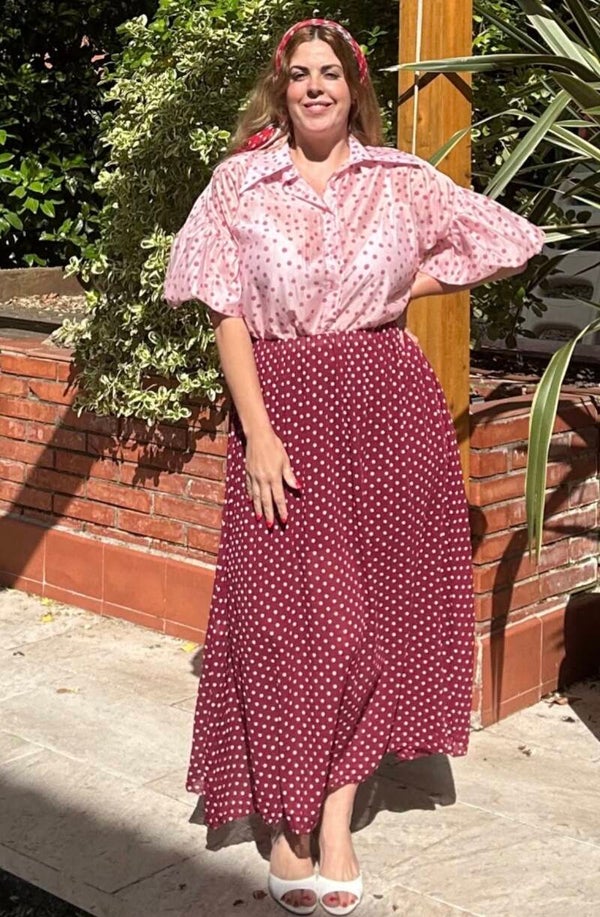 FALDA TOPOS MIDI