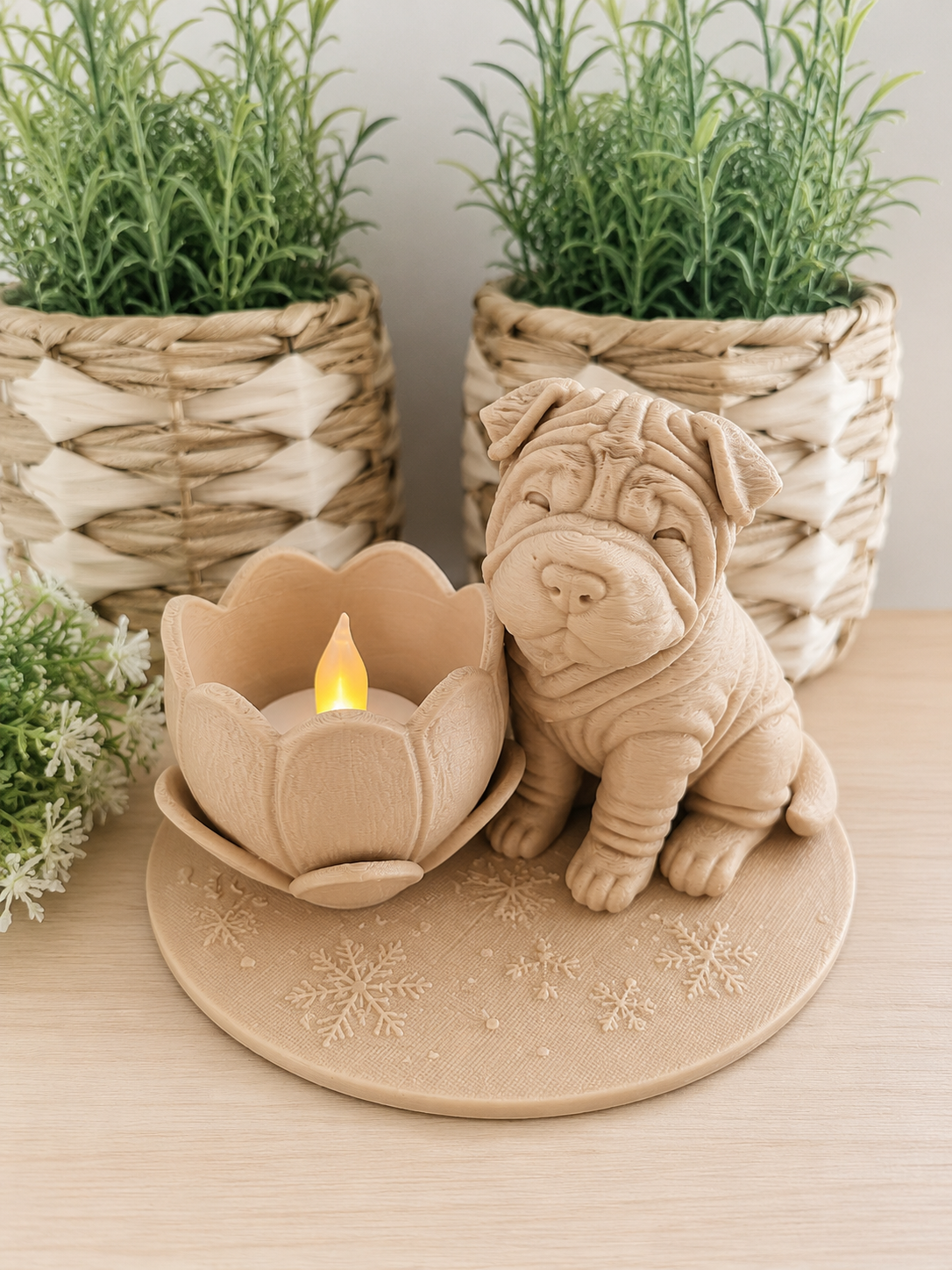 Shar-Pei waxinelichthouder