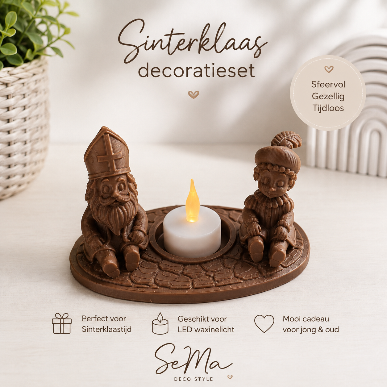 Sint en piet zittend