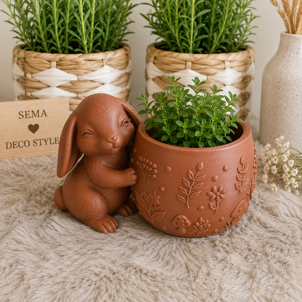 Konijn bloempot – 3D-geprinte dieren bloempot