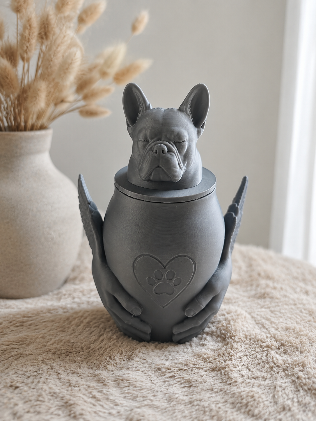 Franse bulldog urn