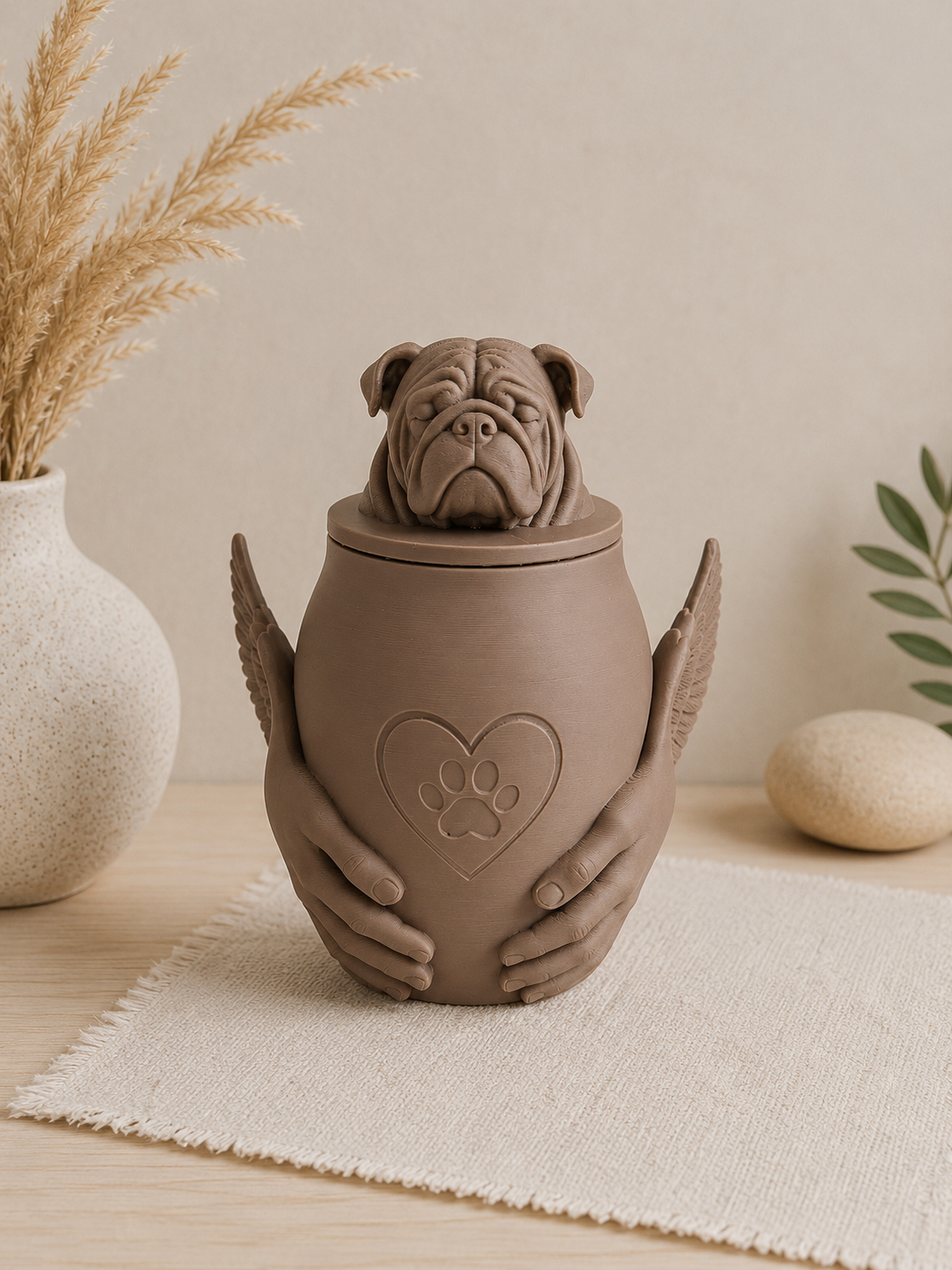 Engelse bulldog urn