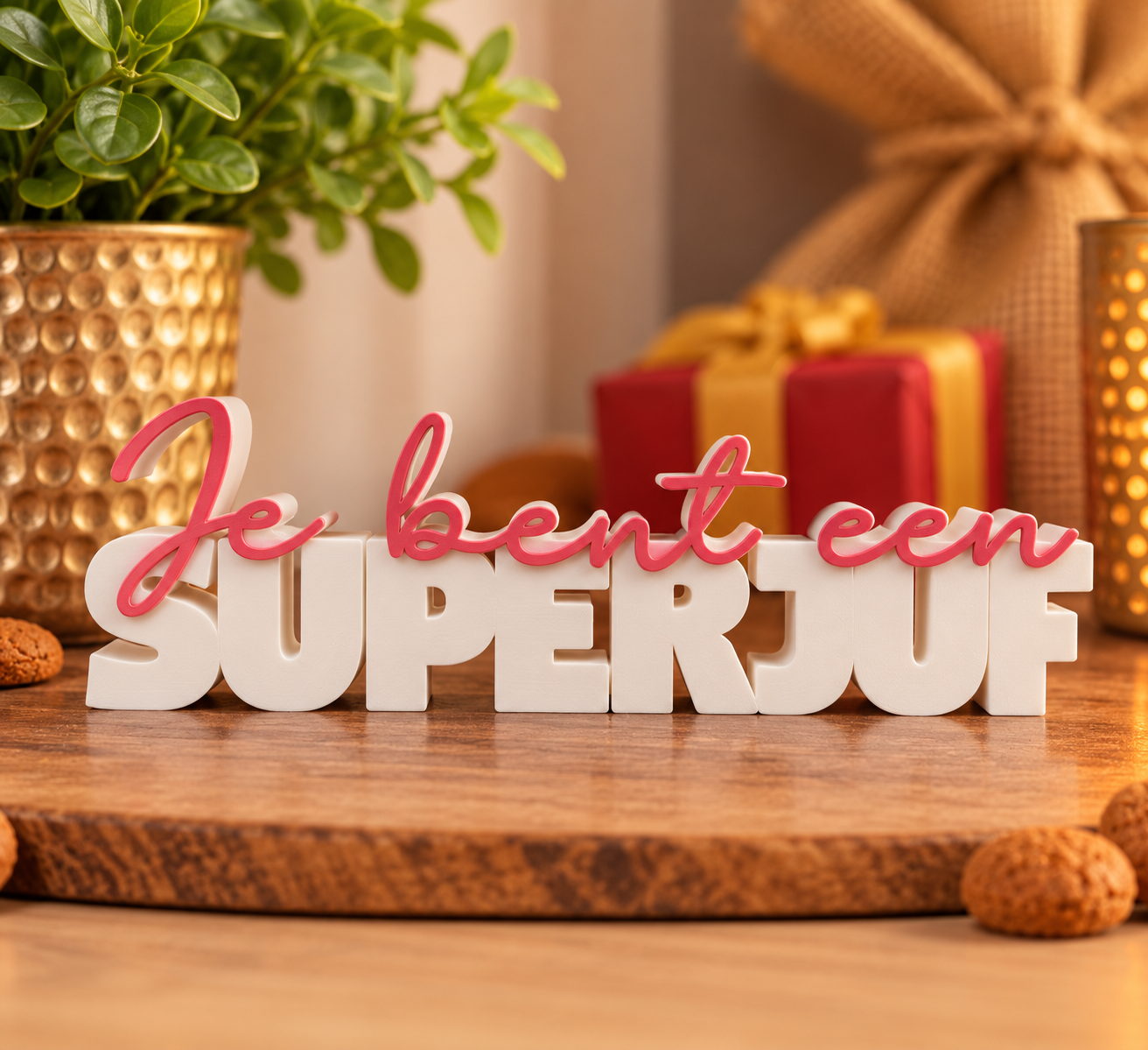 Je bent een super juf wit/rood
