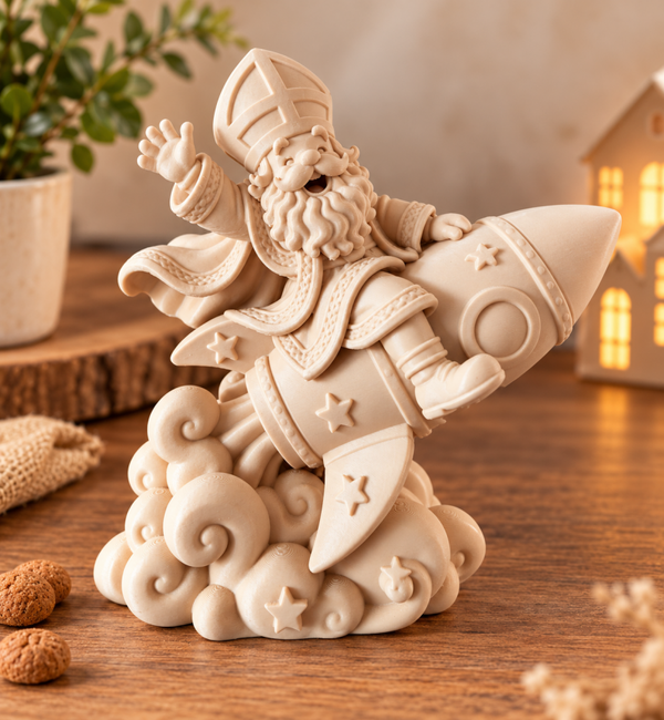 Sinterklaas op een raket