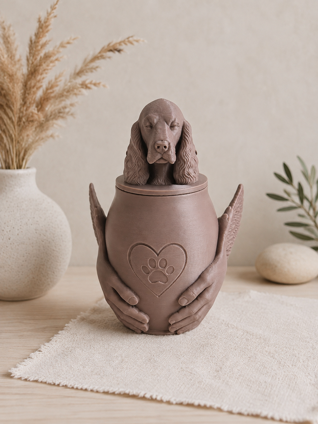 Cocker spaniel urn