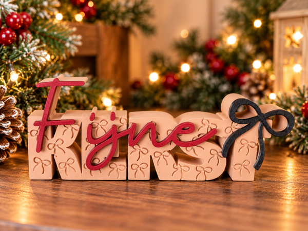Fijne kerst tekstdecoratie