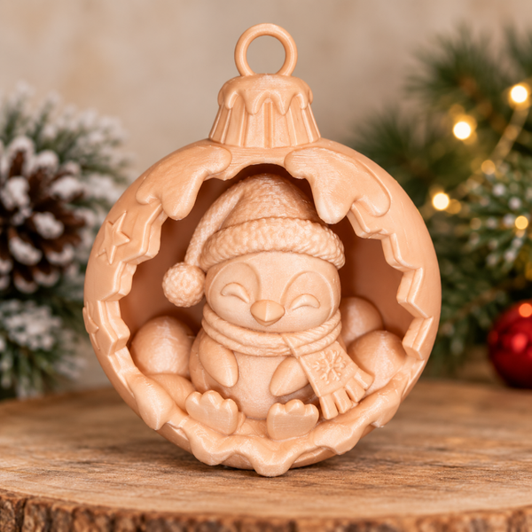 Grote kerstbal pinguïn
