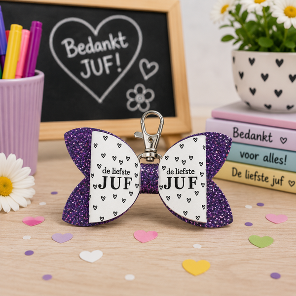De liefste juf sleutelhanger