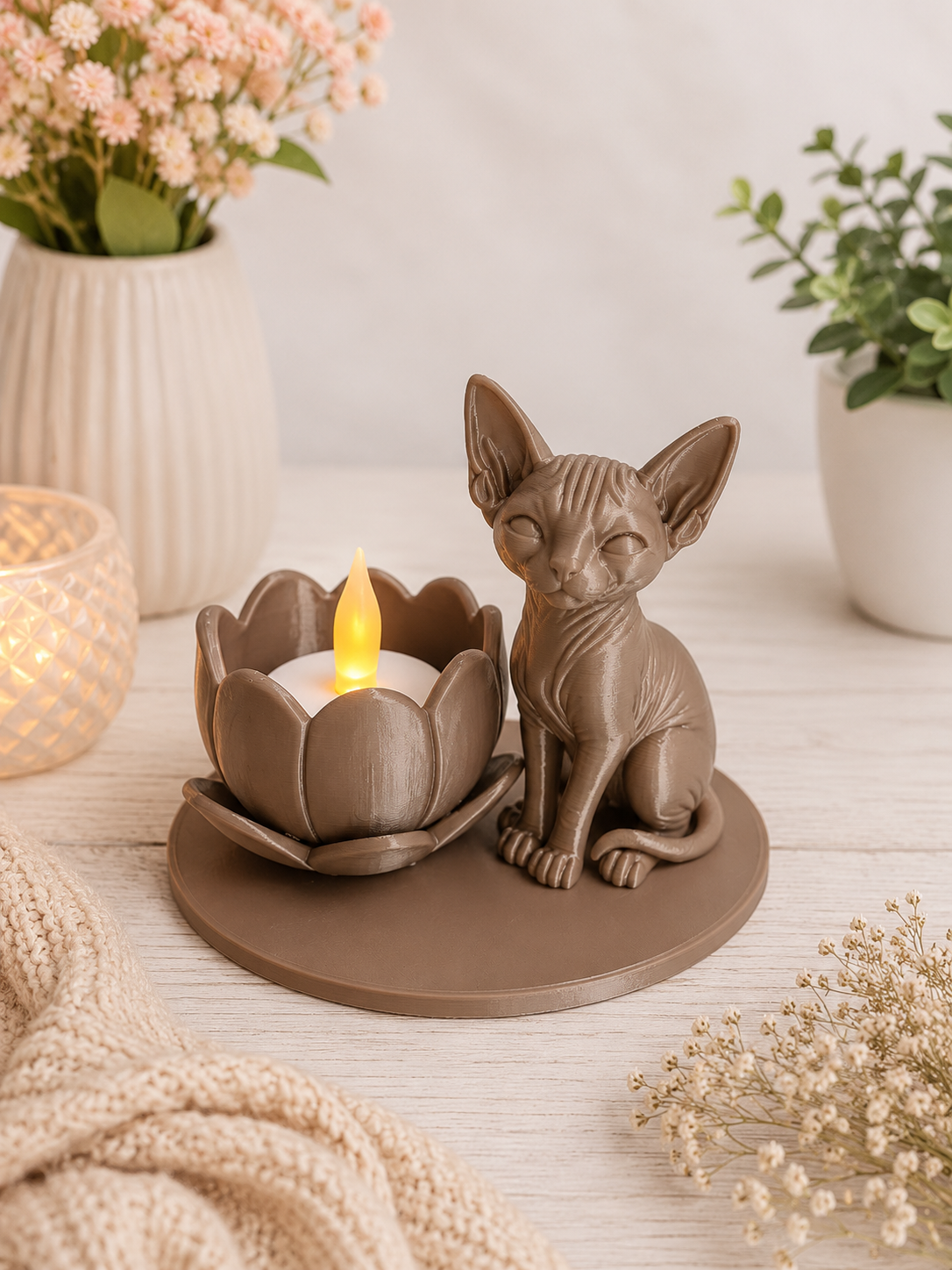 Sphynx waxinelichthouder