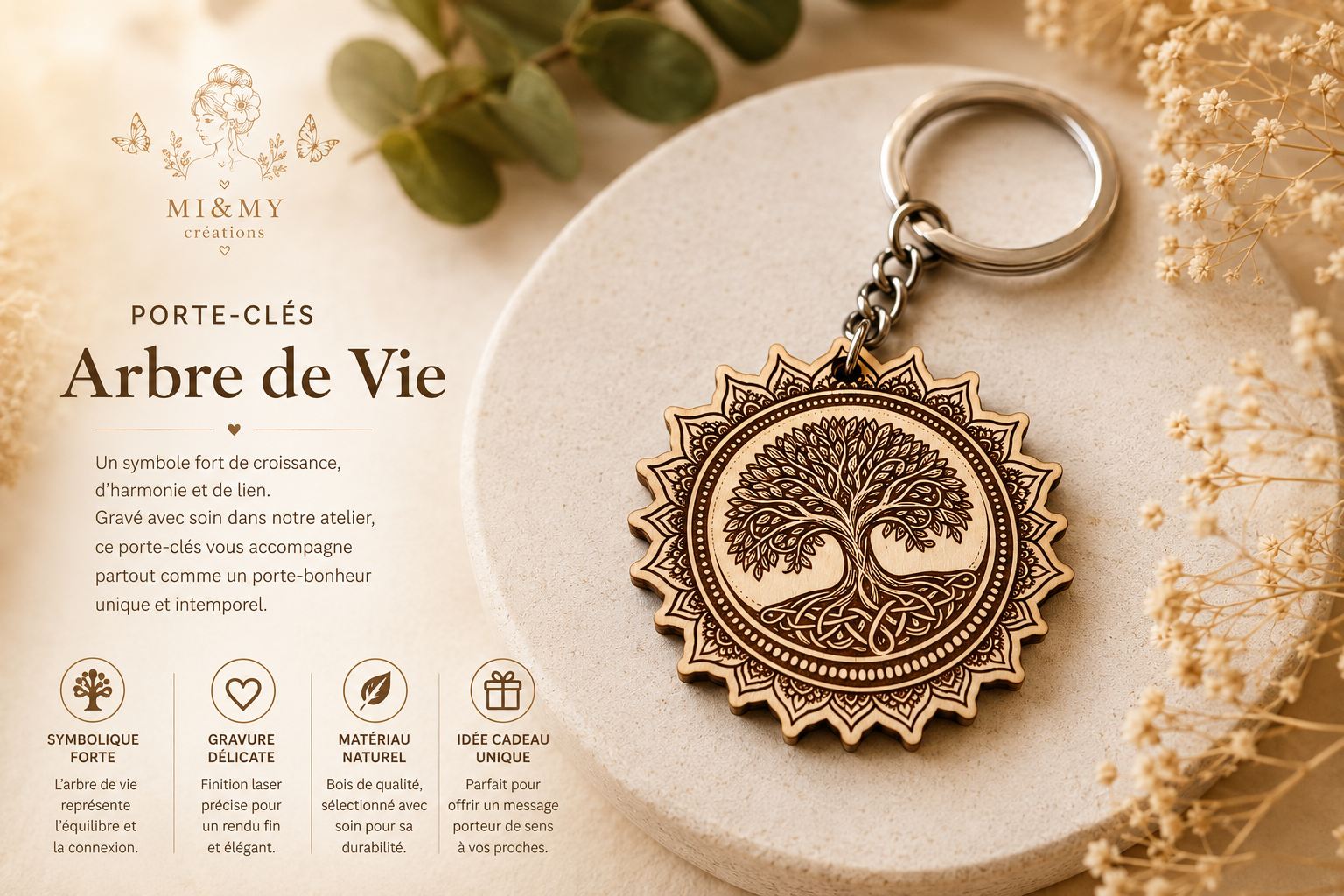 Porte clé Arbre de vie