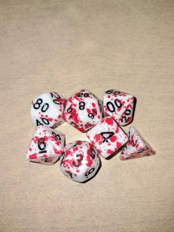 Bloodspatter d&d dice