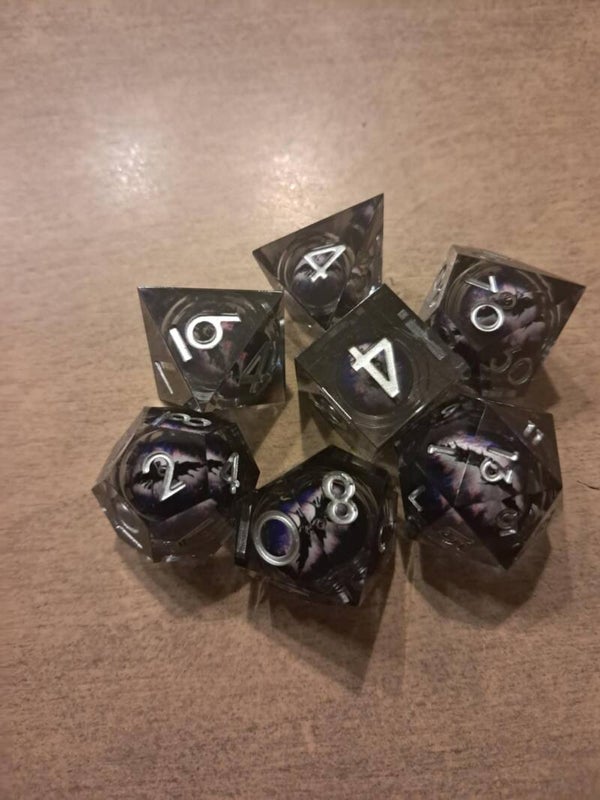 Dark moving dragon eye d&d set