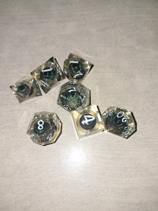 Moving evil eye d&d dice