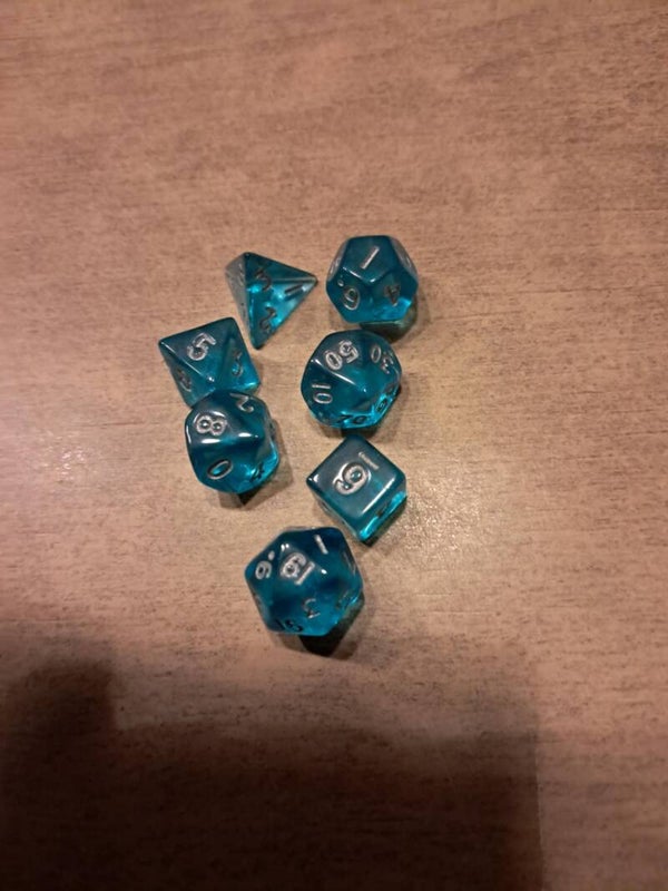 Mini transparant d&d dice